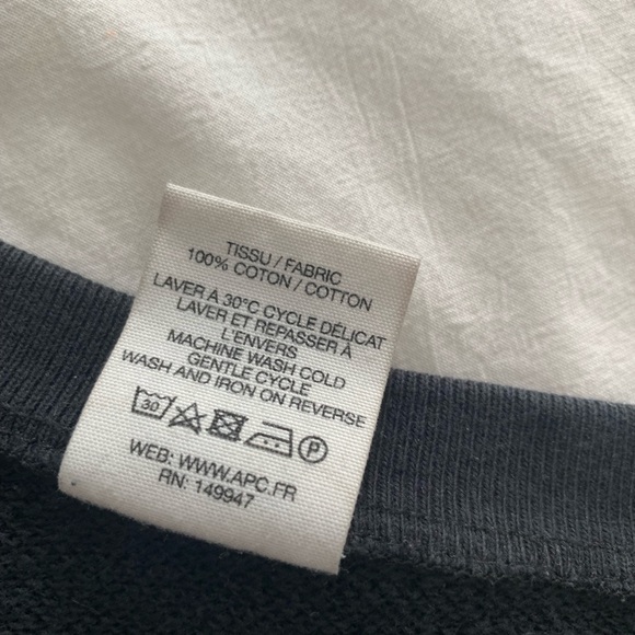 A.P.C. U.S. black Odette Sweatshirt ssence - Picture 6 of 7